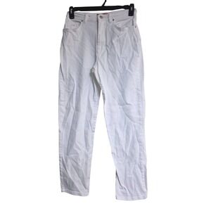 Gloria Vanderbilt Womens White High Rise Straight Leg Denim Jeans Size 10 A3
